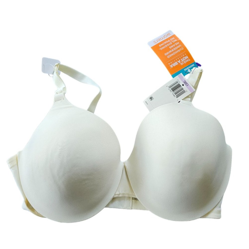 NWT Warners Nude Bra Comfort Fit Smoothing Sides 38D